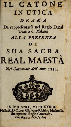 Il Catone in Utica