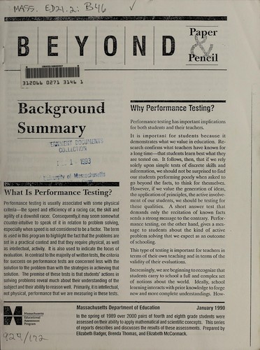 Beyond paper & pencil