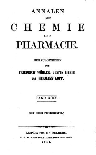 Annalen der Chemie und Pharmacie