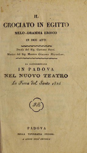 Il crociato in Egitto
