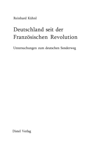 Deutschland seit der Französischen Revolution