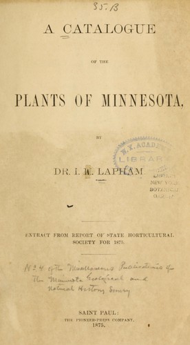 A catalogue of the plants of Minnesota