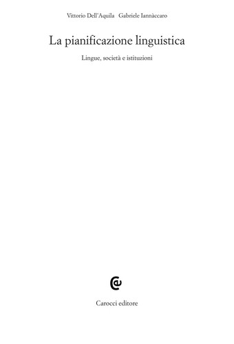 La pianificazione linguistica