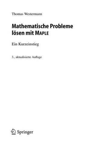 Mathematische Probleme lo sen mit Maple