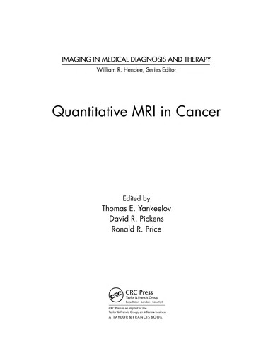 Quantitative MRI in cancer