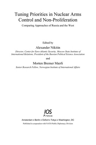 Tuning priorities in nuclear arms control and non-proliferation