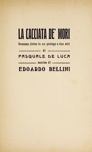 La cacciata de'mori
