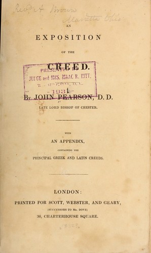 An exposition of the creed
