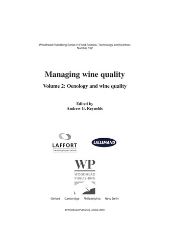 Managing wine quality