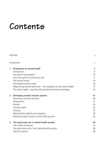 Mental Health Social Work in Context