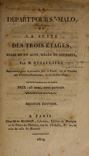 Le départ pour St.-Malo