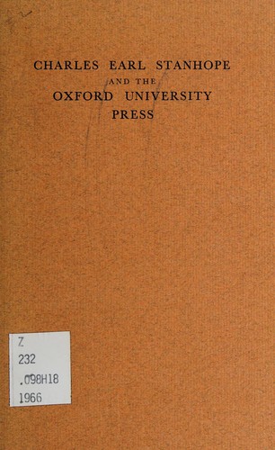 Charles Earl Stanhope and the Oxford University Press