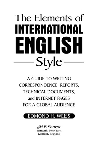 The elements of international English style