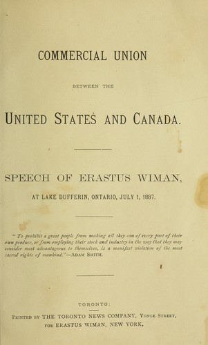 Commercial union between the United States and Canada