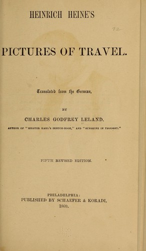 Heinrich Heine's Pictures of travel