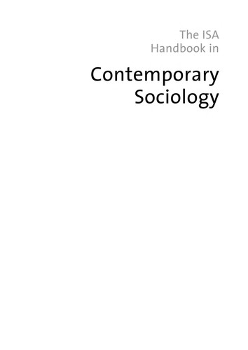 The ISA handbook in contemporary sociology
