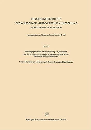 Forschungsberichte des Wirtschafts- und Verkehrsministeriums Nordrhein-Westfalen