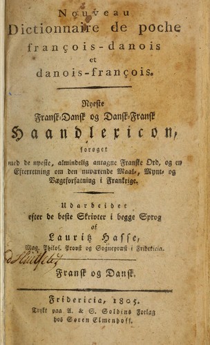 Nouveau dictionnaire de poche françois danois et danois-françois