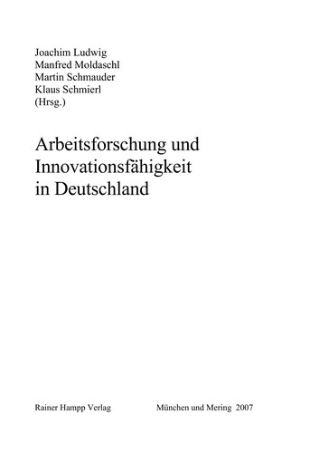 Arbeitsforschung und Innovationsfähigkeit in Deutschland