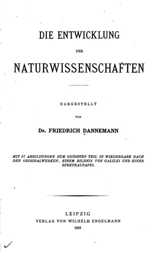 Grundriss einer geschichte der naturwissenschaften