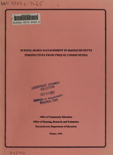 School-based management in Massachusetts