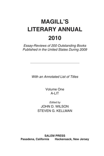 Magill's literary annual, 2010