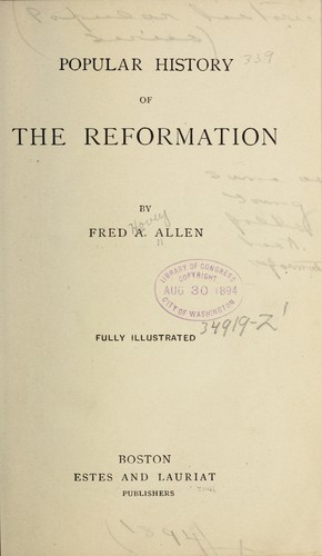 Popular history of the reformation