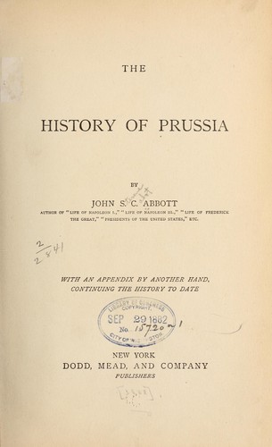The history of Prussia
