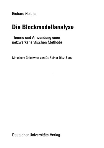 Die Blockmodellanalyse