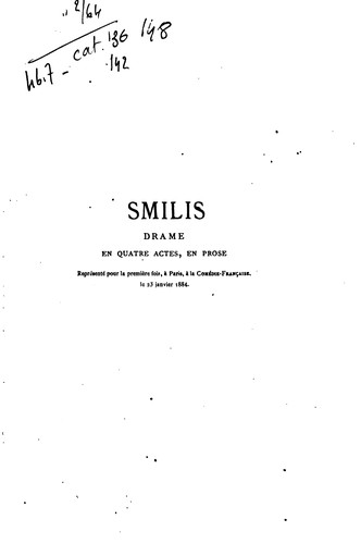 Smilis: drame en quatre actes, en prose ..