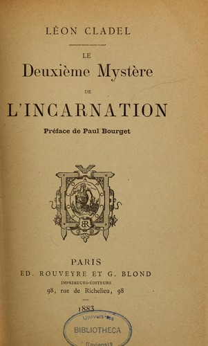 Le deuxième mystère de l'incarnation