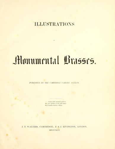 Illustrations of monumental brasses