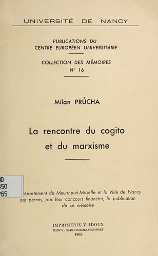 La rencontre du cogito et du marxisme
