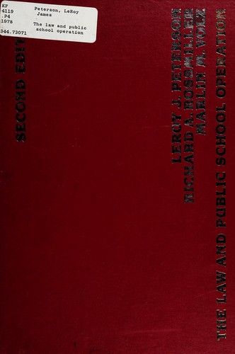 The law and public school operation