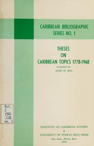 Theses on Caribbean topics, 1778-1968