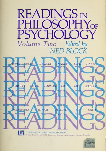 Readings in Philosophy of Psychology, Volume II (Language and Thought Series)