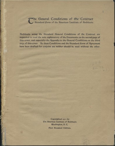General conditions of the contract for construction