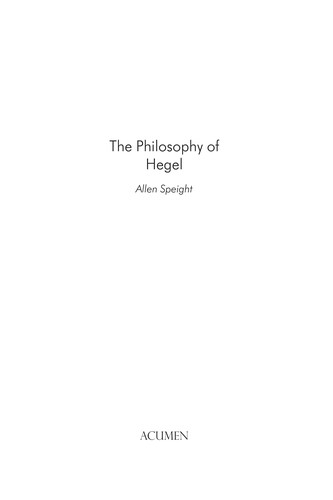 The philosophy of Hegel
