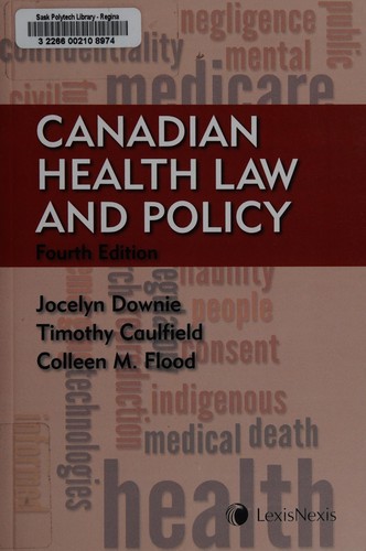 Canadian health law and policy
