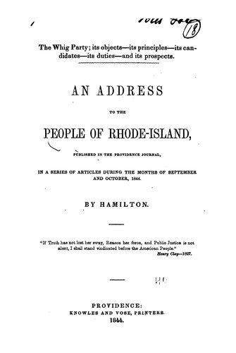The Whig party
