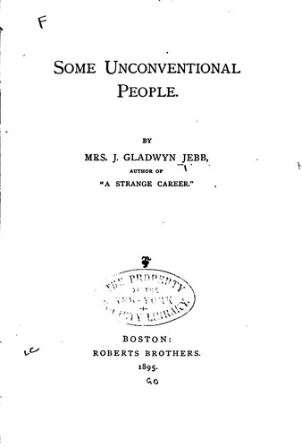 Some unconventional people