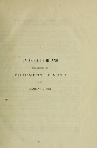 La zecca di Milano nel secolo XV