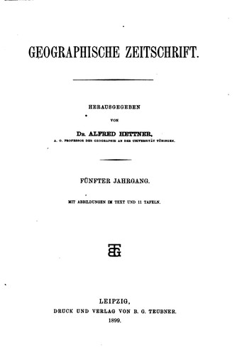 Geographische Zeitschrift