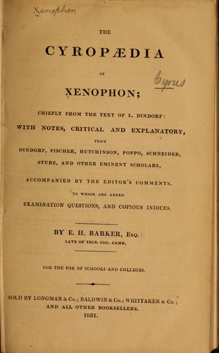 The Cryopædia of Xenophon