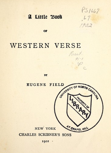 A little book of western verse