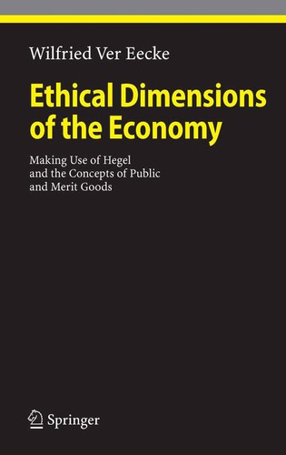 Ethical dimensions of the economy