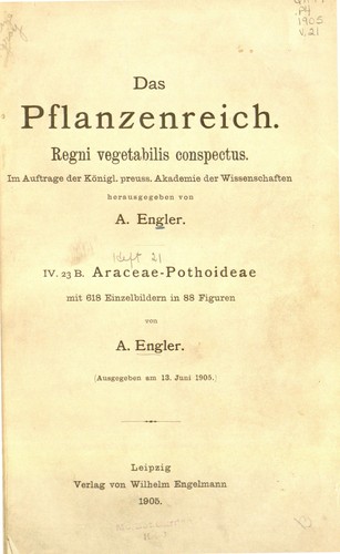 Das Pflanzenreich