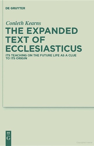 The expanded text of Ecclesiasticus