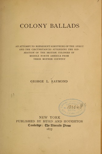 Colony ballads