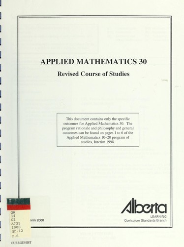 Applied mathematics 30
